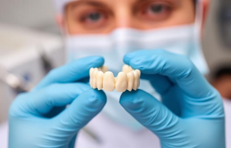 Dental crown held by dentist at DNTL Smiles Northwood