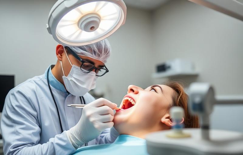 Dentist performing filling replacement at DNTL Smiles Northwood