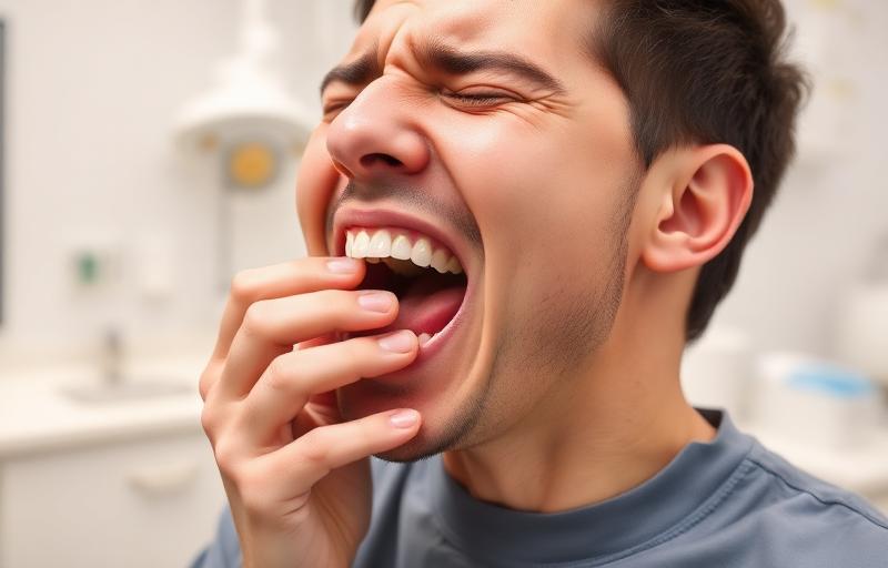 Patient experiencing toothache at dental clinic in Northwood